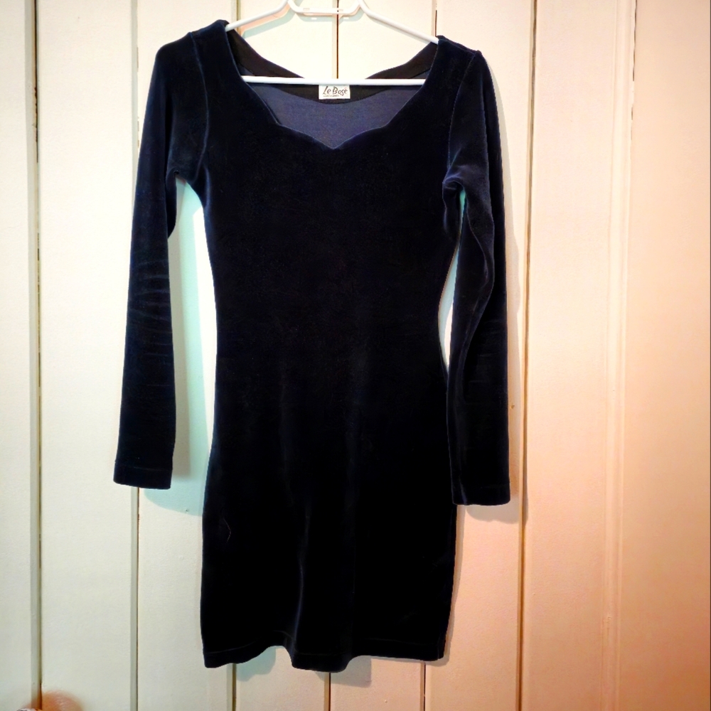 Green velvet dress